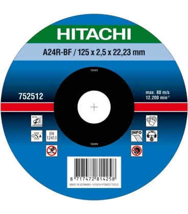 Круг отрезной Hitachi 125 х 2.5 х 22.2 мм ( 752512 )