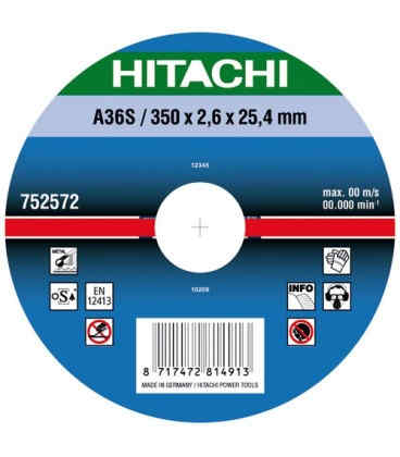  Круг відрізний Hitachi350 х 2.6 х 25.4 мм ( 752572 )