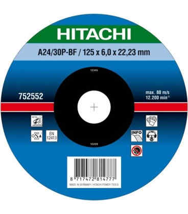 Круг зачистной Hitachi 180 х 6.0 х 22.2 мм ( 752554 )
