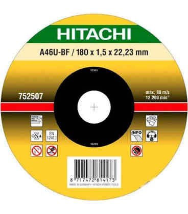 Круг отрезной Hitachi 180 х 1.5 х 22.2 мм ( 752507 )